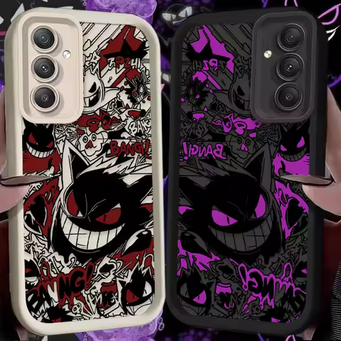 P-Pokemon Gengar Graffiti Phone Case for Samsung Galaxy A54 A05 A05S A34 A53 A33 A23 A13 A52 A52S A3