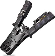 RJ45 Crimping Tool,Network Crimper Tool for RJ45 RJ12 RJ11 RJ9 4P4C 4P2C 8P 6P 4P Modular Plug,Cat6 