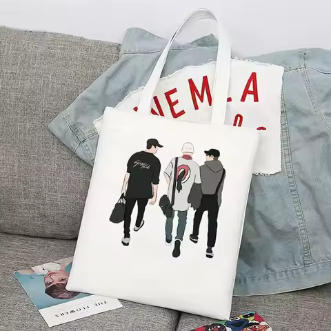 Fashion 3Racha Handbag Kpop Merch Canvas Shoulder Bag Eco-friendly Large Capacity Portable Travel Wo