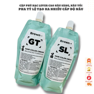 Cặp phủ bạc lever cao 2 túi Màu Nâu sáng & Nâu tối B4 pha tỷ lệ tạo ra tất cả cấp độ màu nâu - Sản p