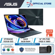 Asus Zenbook DUO 14  UX482E-GHY412WS 14" IPS FHD LAPTOP I5-1135G7 16GD4 512SSD MX450 2GD6