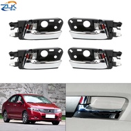 ZUK 4PCS Black Chroming Silver Car Inner Interior Door Handle For HONDA CITY 2009-2014 GM2 GM3 OEM:7