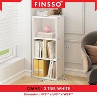 FINSSO Omar 2/3/4 Tier Bookshelf / DIY Utility Shelf / Rak Buku / Rak Buku Kayu / Kabinet Buku / rak