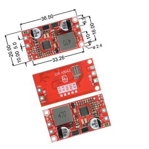 Buck Power Supply Board DC10-100V to DC5V/9V/12V/24V 3A with Over-temperature Protection DC-DC Step-