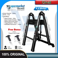 Onat Telescopic Aluminum Folding Ladder 4.4M Double Telescopic 4.4 Meters