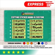CUTTING STICKER IG NAME FAST