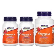 Now Foods, Vitamin A, 10,000 IU, 100 Softgels, 25,000 IU, 250 Softgels