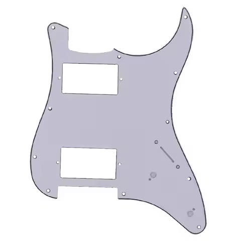 HH 11-Hole Electric Guitar Pickguard Pick Guard Scratch Plate for ST/Sq Style Guitar Parts 3Ply Whit