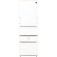 SHARP(シャープ) 両開き408L冷蔵庫《基本設置料金セット》 シルキーマットホワイト SJ-XW41P-W ［幅60cm /408L /5ドア /左右開きタイプ］ SJXW41P 【お届け日時指