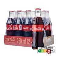 Coca Cola Coke Classic Original Taste 250ml x 12 Glass Bottle