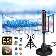♚♨ 360Mile Uhf Digital Antenna Aerial DTTV 1080P HDTV Indoor Antenna Area TV Antena TV MyFreeView MY