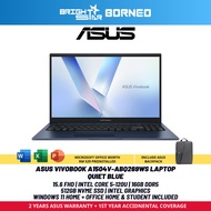 ASUS VIVOBOOK A1504V-ABQ268WS Laptop - 15.6 FHD/C5-120U/16GB D5/512GB SSD /INTEL/W11+HNS+365/2YRS