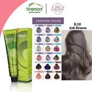 Bremod Hair Color Hair Dye 100 ml Fashion  Color (Ash /Ash Gray / Purple Ash  /Blue  /Green) BR-R301