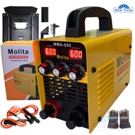 MOLITA ตู้เชื่อม Inverter รุ่นใหญ่ MMA-600 (รุ่นใหม่ล่าสุด2 จอ 3 ปุ่ม ）ตู้เชื่อมไฟฟ้า  รุ่นสีเหลือง