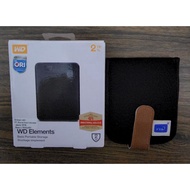 WD Elements 2TB 2 TB External Hard Disk + BONUS POUCH