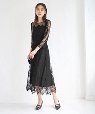 全新日本 ROPE PICNIC黑色LACE花連身裙 (官網同步) ON SALES$198 全場現貨