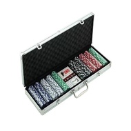 500Texas Hold'em Rounded Corner Set with Chips ABS Poker with Iron Chips Box Code XYV1