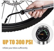 (SF free shipping) WEST BIKING Bicycle Pump 300Psi with Hose Gauge for Rear Fork Cycling Tire Inflator Presta Schrader Valve Bike Pump