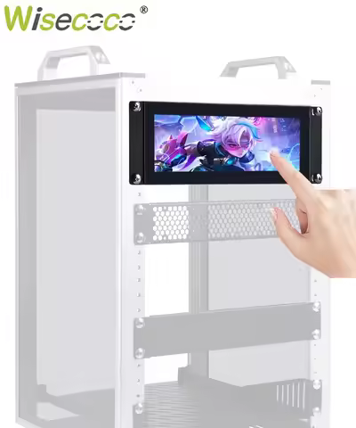 Wisecoco 7.84 Inch Touch Screen 1280x400 IPS LCD Display for 10 Inch 2U Rack Rackmate T0 T1 T2 Raspb