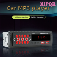XIPQR 1 Din รถยนต์วิทยุเสียงสเตอริโอเอฟเอ็ม Aux ตัวรับอินพุตเอสดีทีเอฟ USB 12V In-Dash ผู้เล่น MP3บลูทูธมัลติมีเดียเครื่องเล่นวิทยุอัตโนมัติ SXAPI