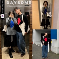 [daysome]Diamond Argyle Knit Sweater(unisex)