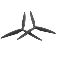 2 Pairs 7040/8040/9045 Black Fiberglass Nylon 3-Blade Propeller for FPV RC Drone