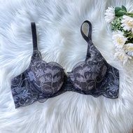 Luxury Design Lace Bra Classic Dark Gray Tone Label size: A80/36