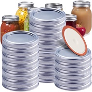 24 Count Canning Lids+ 24 Count Rings, Regular Mouth Mason Canning Lids