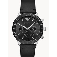 Emporio Armani AR11243 -43mm Mens Chronograph Black Leather Watch