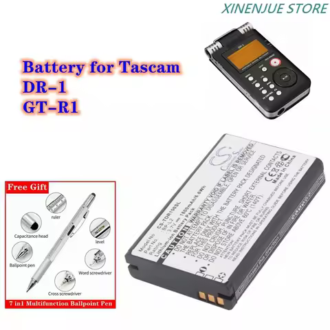 Recorder Battery 3.7V/1800mAh BP-L2 for Tascam DR-1, GT-R1