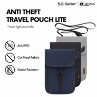 [SG SELLER] Anti-Theft Travel Pouch Lite RFID Waterproof Travel Phone Passport IC Credit Card Wallet
