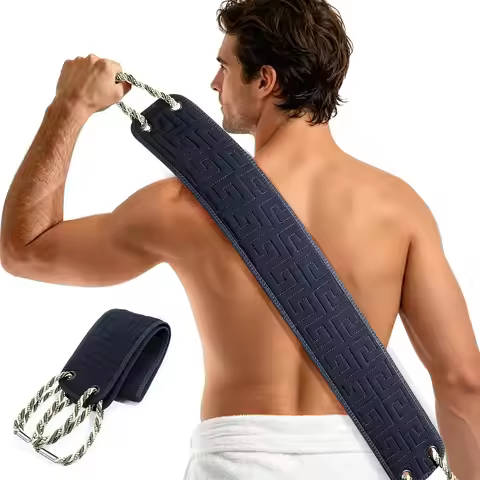 Extra-Large Double-Sided Powerful Back Scrubbing Towel Strip for Adults to Clean and Remove Dirt