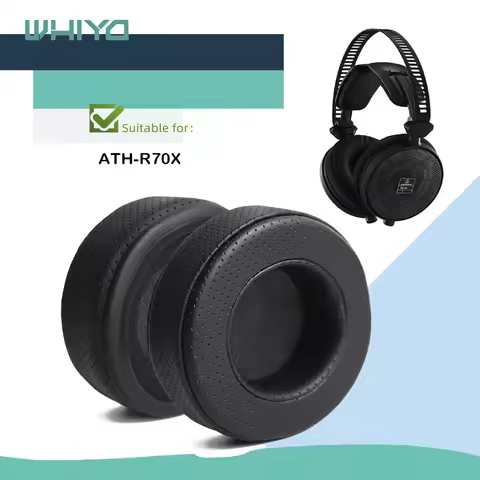 Whiyo Replacement Ear Pads for ATH-R70X R 70X Headphones Cushion Sleeve Velvet Earpad Cups Earmuffes