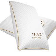 Premium 2000g Hotel Pillow. 5 Star Hotel Egyptian Cotton With Down Alt Fill by Nile Valley