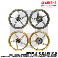 LC135 4S 135LC SRL115 FI LAGENDA 115 FI 100% ORIGINAL 5 KAKI 5 LEG SPORT RIM TITAN GREY GOLD 1S8-F51