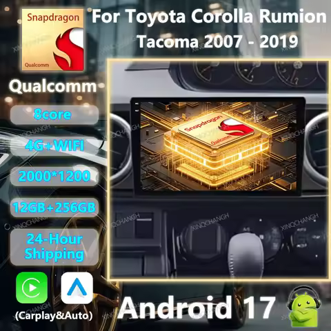 Android 17 Car Radio For Toyota Corolla Rumion Tacoma GPS Multimedia Stereo Video Player BT 4G LTE 5