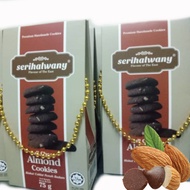 30 x Goodies VVIP Homemade 🍪 Chocolate Almond Cookies dengan Pemegang warna Gold