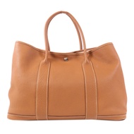 HERMES Negonda皮革Garden Party PM銀扣手挽袋Gold