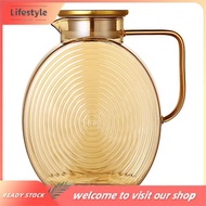 [Lifestyle] Large Glass for Fridge Door Pitcher with Lids 2.5l/84oz Water Jug Lemonade Iced Tea Stor