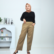 QUTBY-CELANA KOREAN LONG PANTS WANITA KULOT  KATUN TEBAL DAN HALUS / CELANA PANJANG WANITA PREMIUM