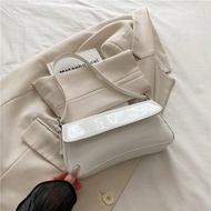 Women's Minimalist Shoulder Bag, Maroon Small Bag, Baguette Bag, Simple Shoulder Bag, Burgundy Under