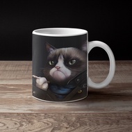 Smoking Cat Boss Motif Mug