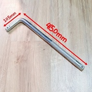 3/4 L-shaped steel alloy torque wrench with curved head, 415mm long, corresponding to 18 inches