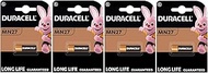 4 x Duracell MN27 27A A27 8LR732 (4 Blister Packs of 1 Battery) 4 Batteries