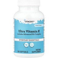 Vitacost Ultra Vitamin K Includes Advanced K2 Complex, 180 Softgels