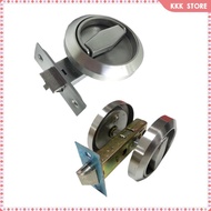 [Wishshopefhx] Round Knobs Ring Pulls Lock Accessories Stainless Steel Practical Outdoor Lock for Co