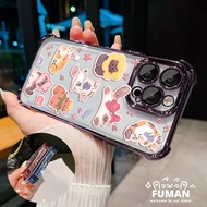 Cute Cat Stickers Plating Frame Phone Case For Huawei Nova Y91 Y90 Y73 Y63 Y61 5 Pro P50E P30 Lite P