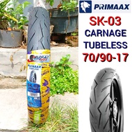 Primaax Tubeless Tire Sk03 70/90-17 Motorcycle Tire Ring 17 Primaax tire 70/90-17 Tubeless tire 70/9