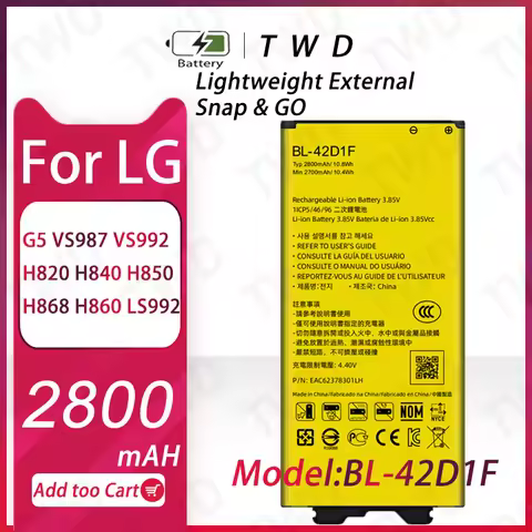 BL-42D1F Battery For LG G5 VS987 VS992 H820 H840 H850 H868 H860 Batteries New High Quanlity