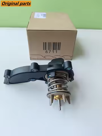 OEM 06E-121-111-AL / 06E121111AL Engine Coolant Thermostat w/ Housing Assembly For VW Audi S4 S5 A6 